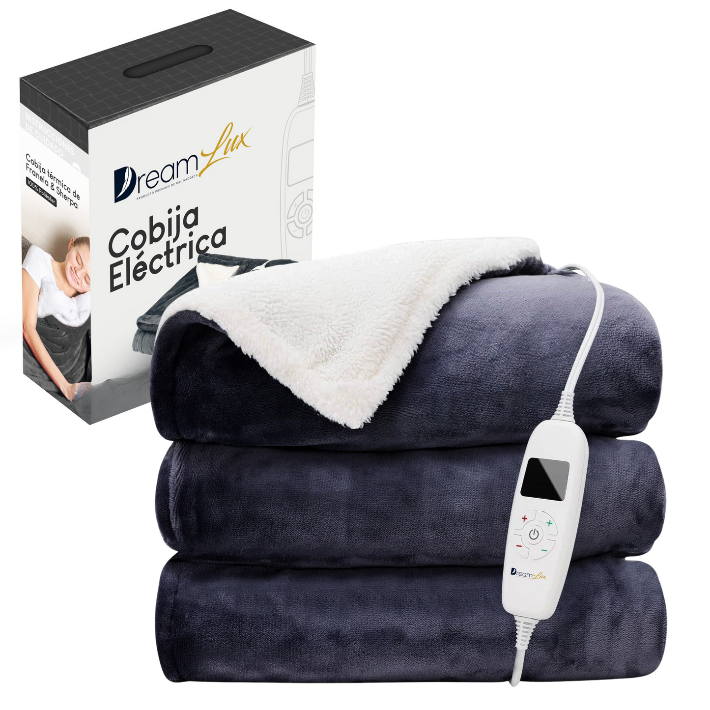 Cobija Eléctrica 254x228cm con 10 Niveles de Calor