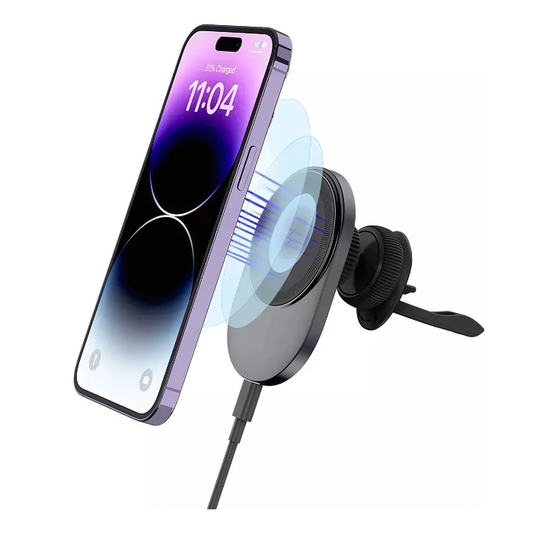 Soporte Magnético 15W Con Carga Inalámbrica Para Auto