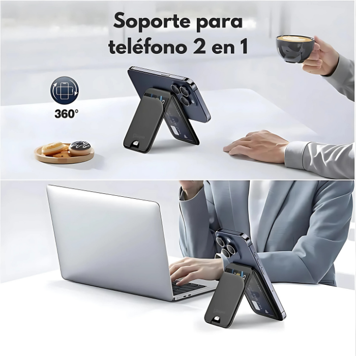 Cartera Magnética Wallet Deluxe con Soporte Para iPhone