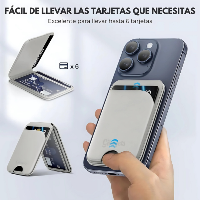 Cartera Magnética Wallet Deluxe con Soporte Para iPhone