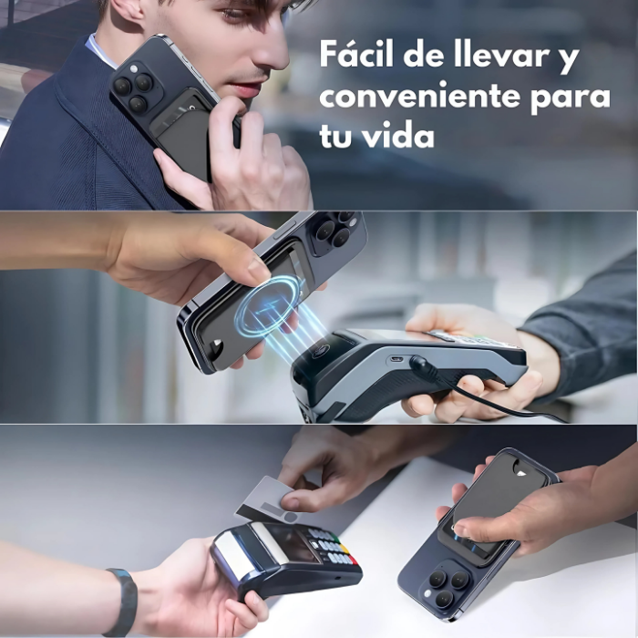 Cartera Magnética Wallet Deluxe con Soporte Para iPhone