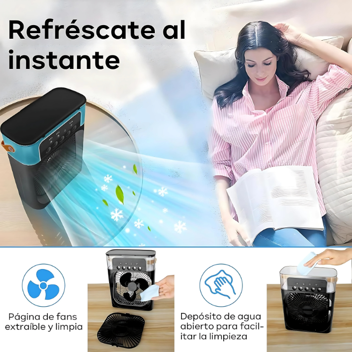 Ventilador Portátil con Humificador