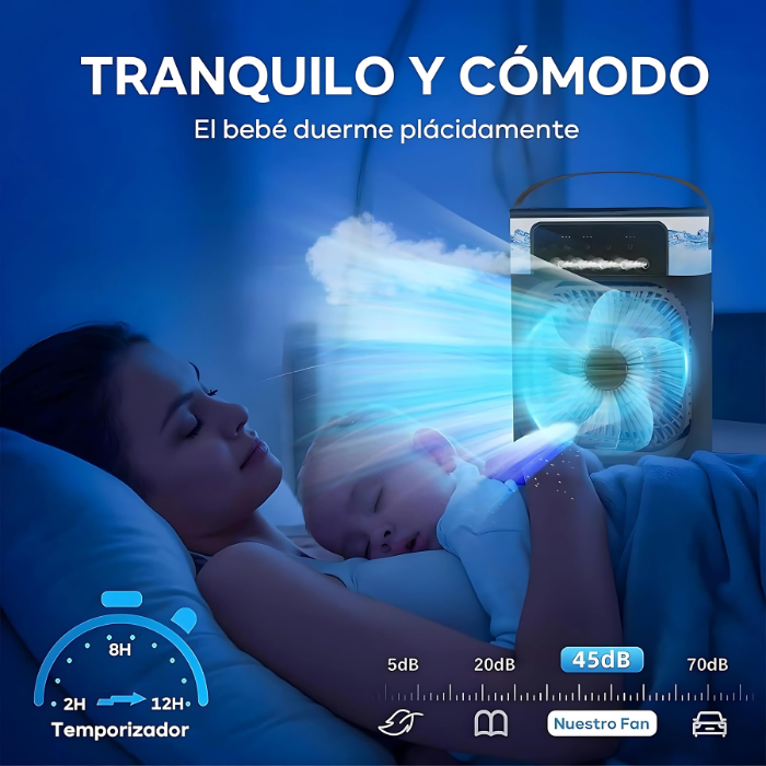 Ventilador Portátil con Humificador