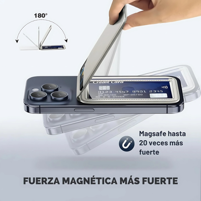 Cartera Magnética Wallet Deluxe con Soporte Para iPhone