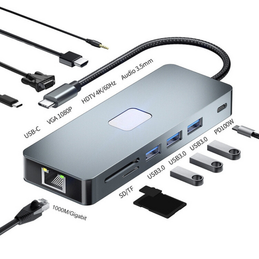 HUB Adaptador USB-C 11 en 1