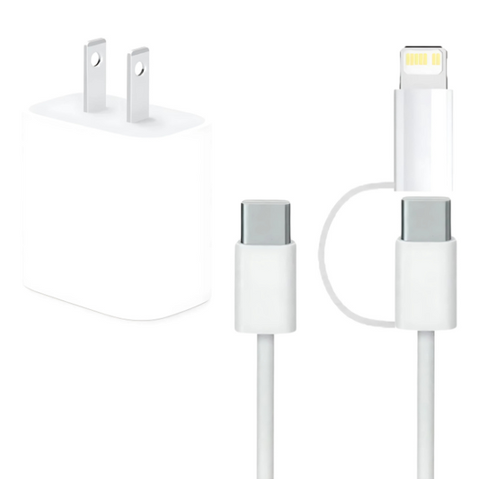 Cargador Para iPhone 20W + Cable 2 en 1