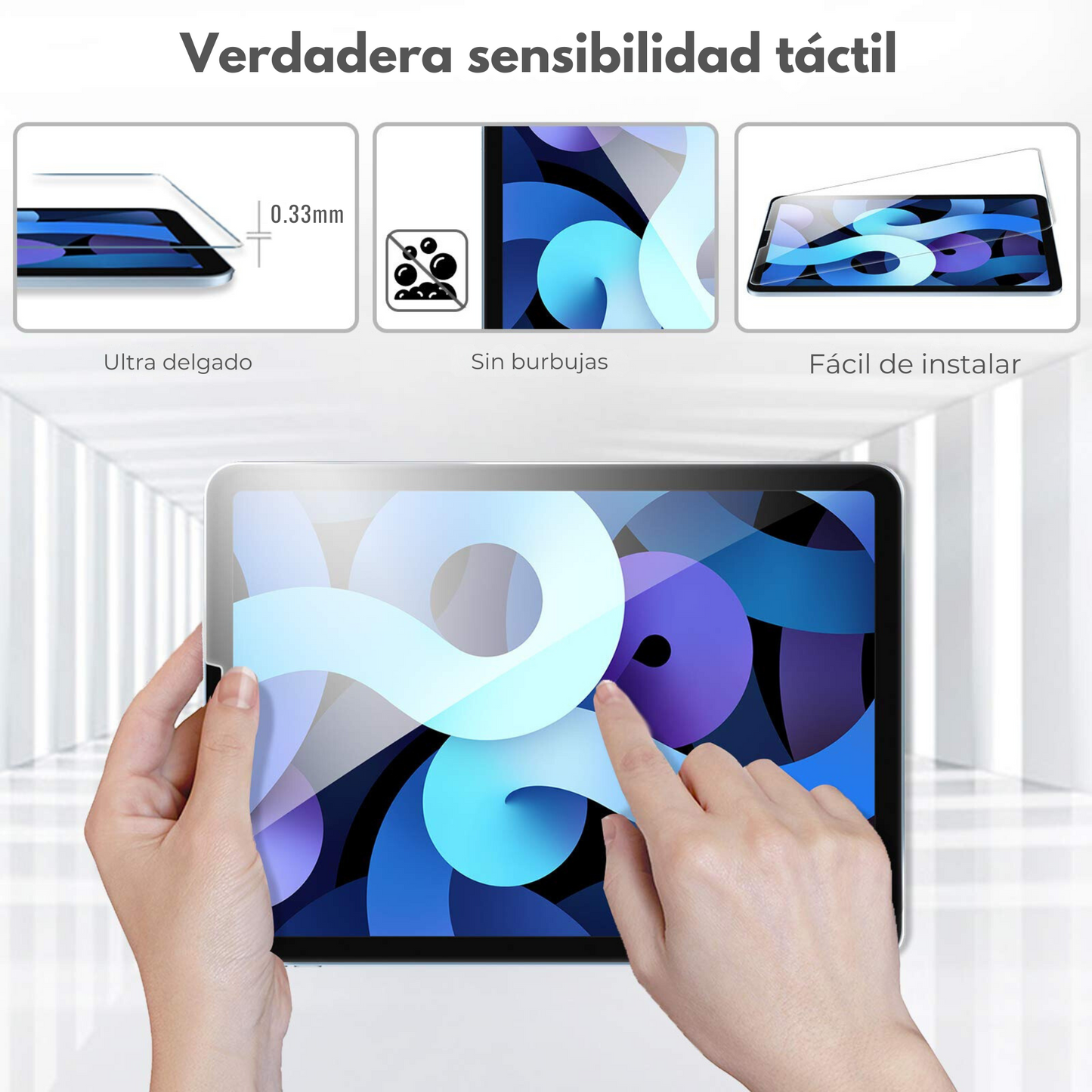 Mica De Pantalla Cristal Templado Para iPad