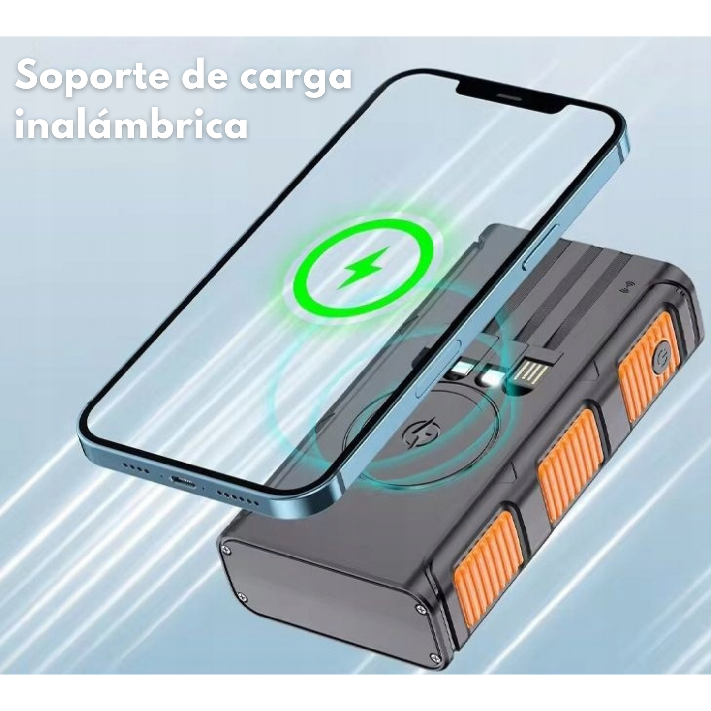 Power Bank Solar 30,000mah Carga Inalambrica Bateria Portátil