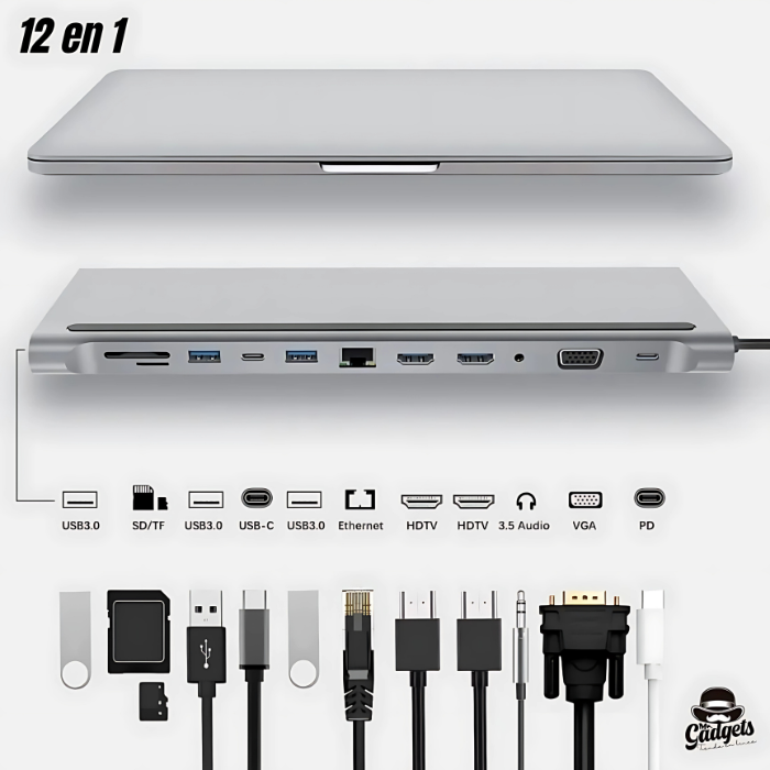 HUB Adaptador USB-C 12 en 1