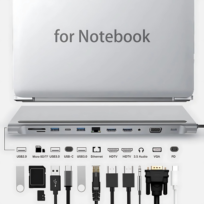 HUB Adaptador USB-C 12 en 1