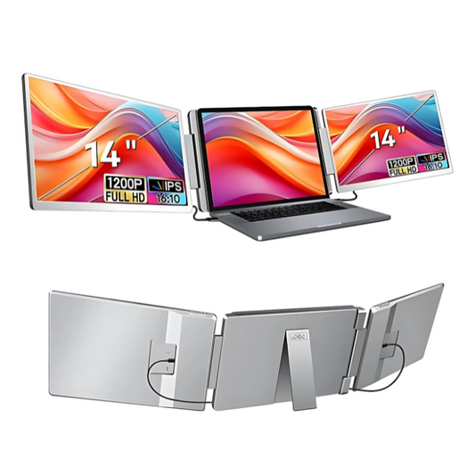 Doble Monitor 14" Giratorio 360°