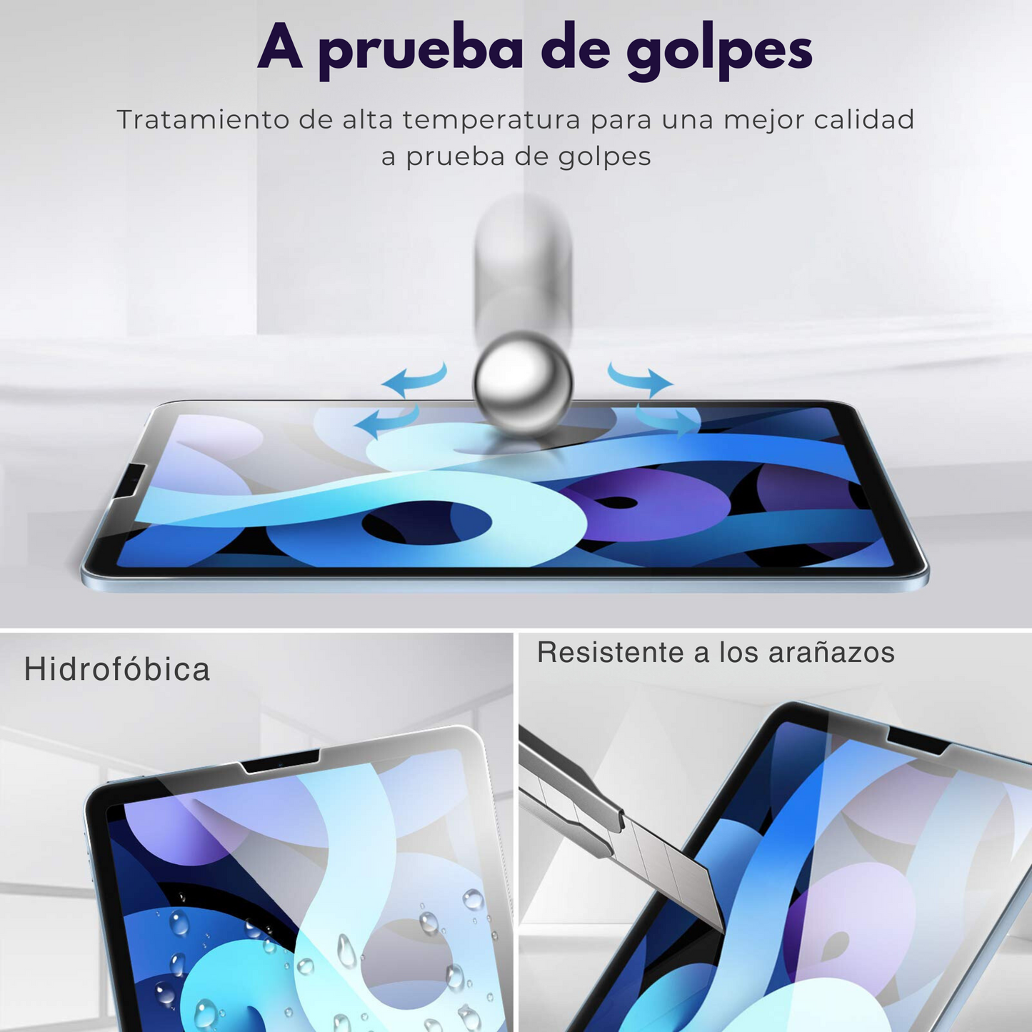 Mica De Pantalla Cristal Templado Para iPad