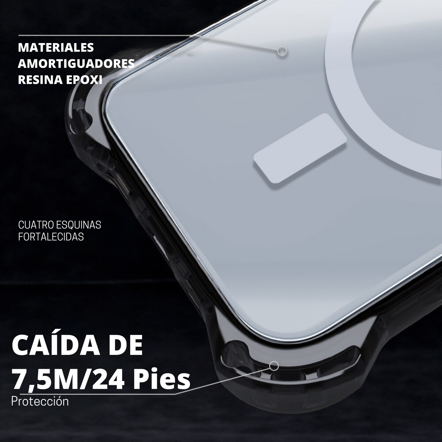 Funda Ultra Bounce Resina Epoxi Para iPhone
