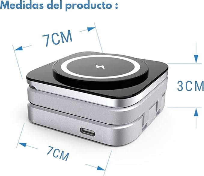 Cargador Inalámbrico 3 en 1 Plegable