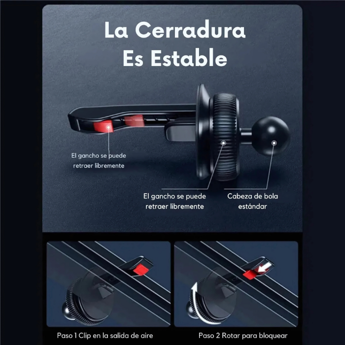 Soporte Magnético 15W Con Carga Inalámbrica Para Auto