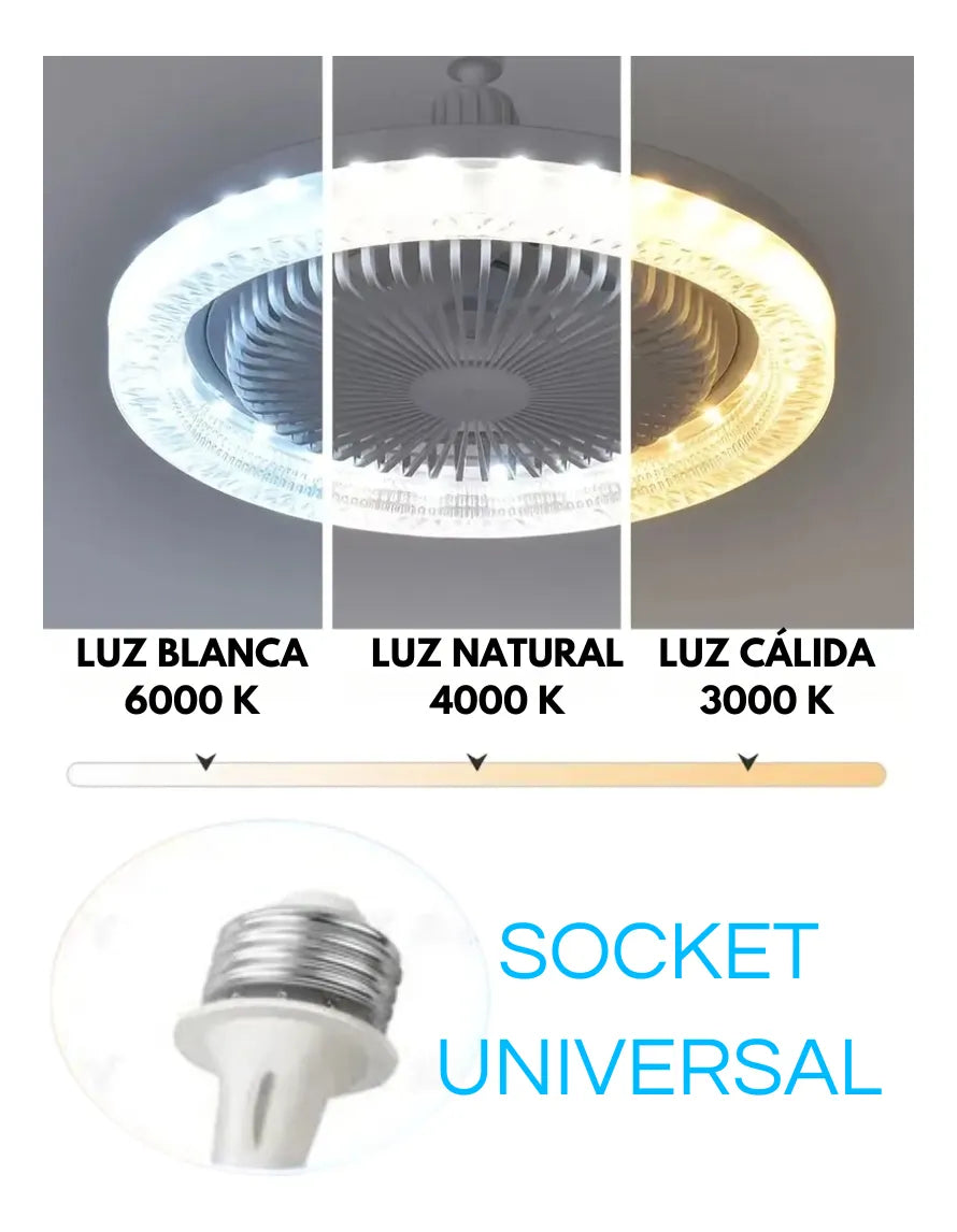 Ventilador con Foco LED 30W