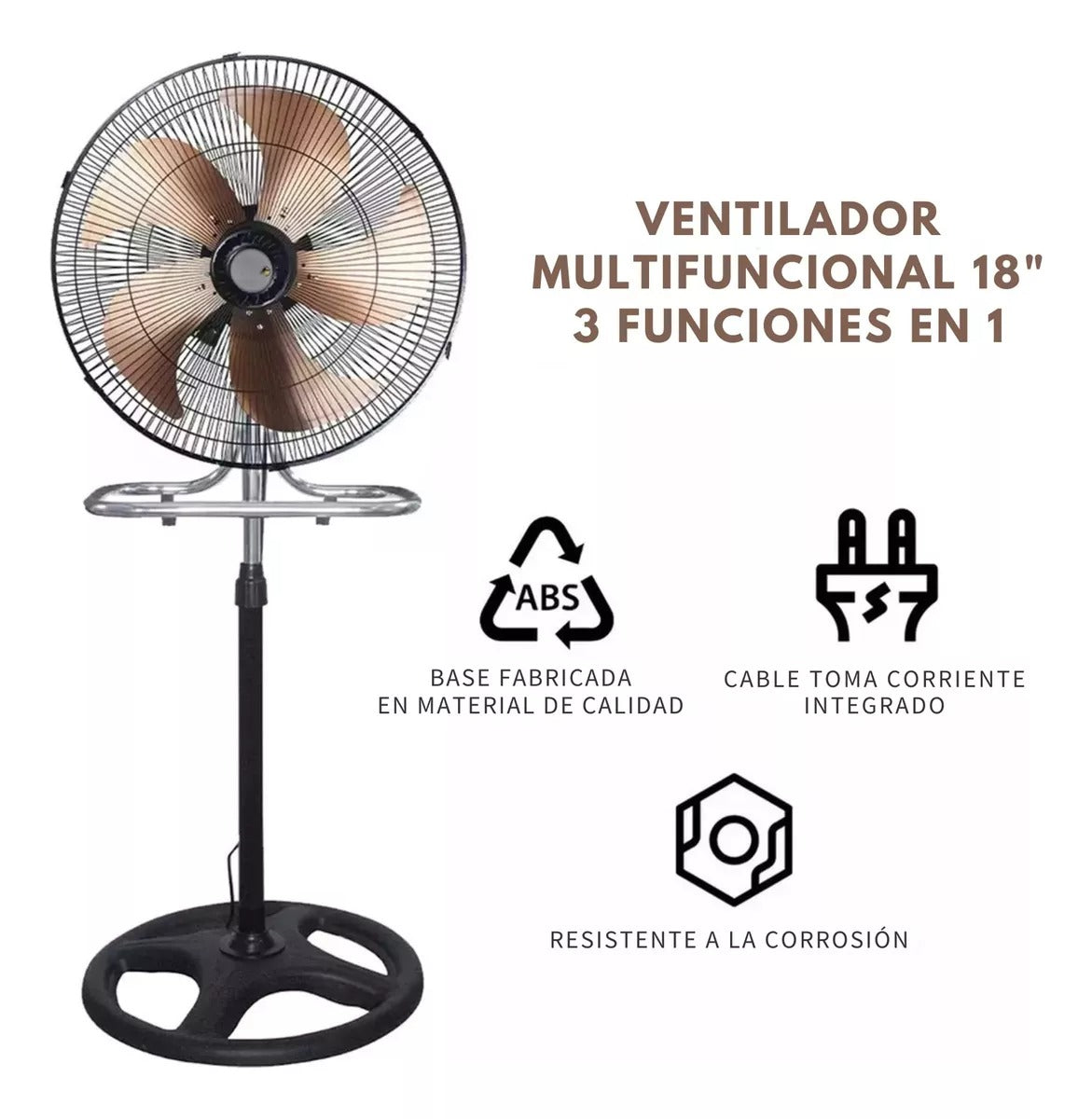 Ventilador 18" 60W con 5 Aspas