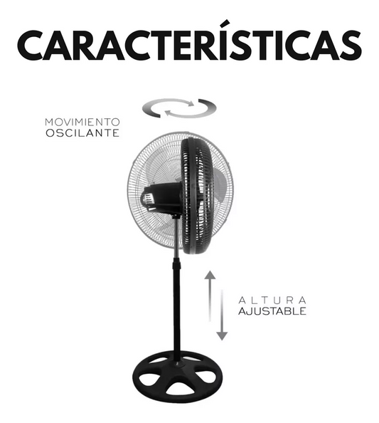 Ventilador 18" 60W con 5 Aspas