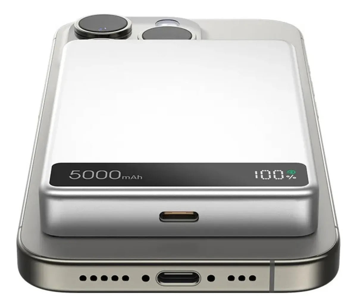 Power Bank Portátil 5,000mAh de Aluminio con Adherencia Magnética