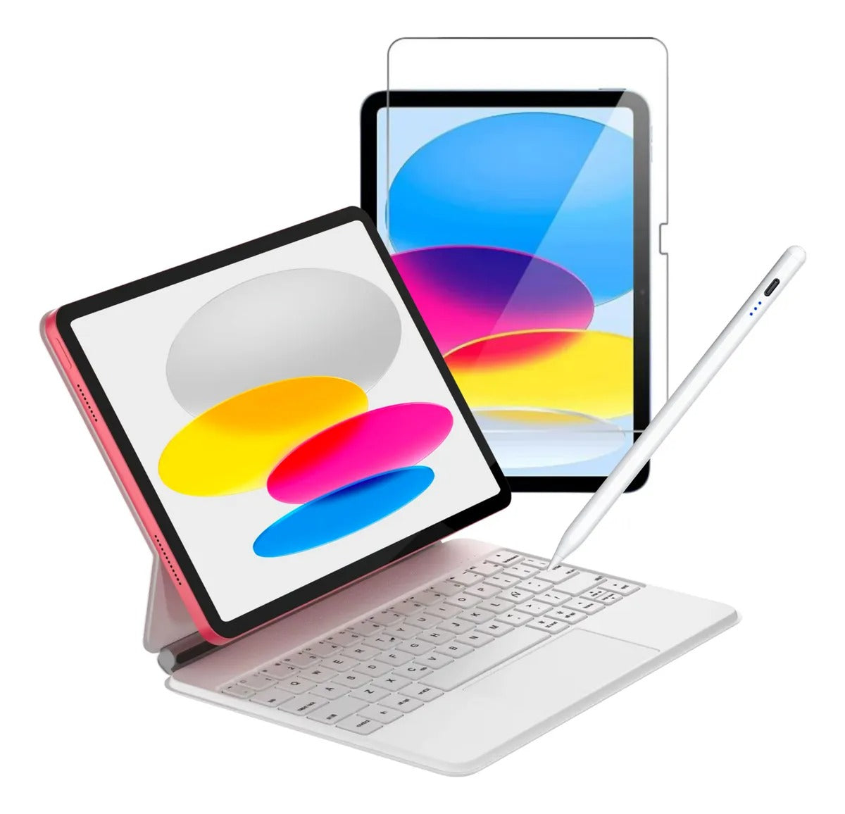 Teclado + Mica de Pantalla Textura de Papel + Pencil para iPad 10th Generación 2022/iPad 11th A16