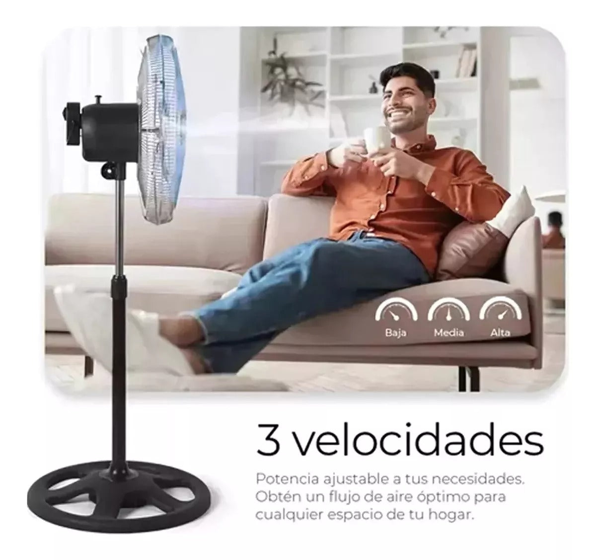 Ventilador 18" 60W con 5 Aspas