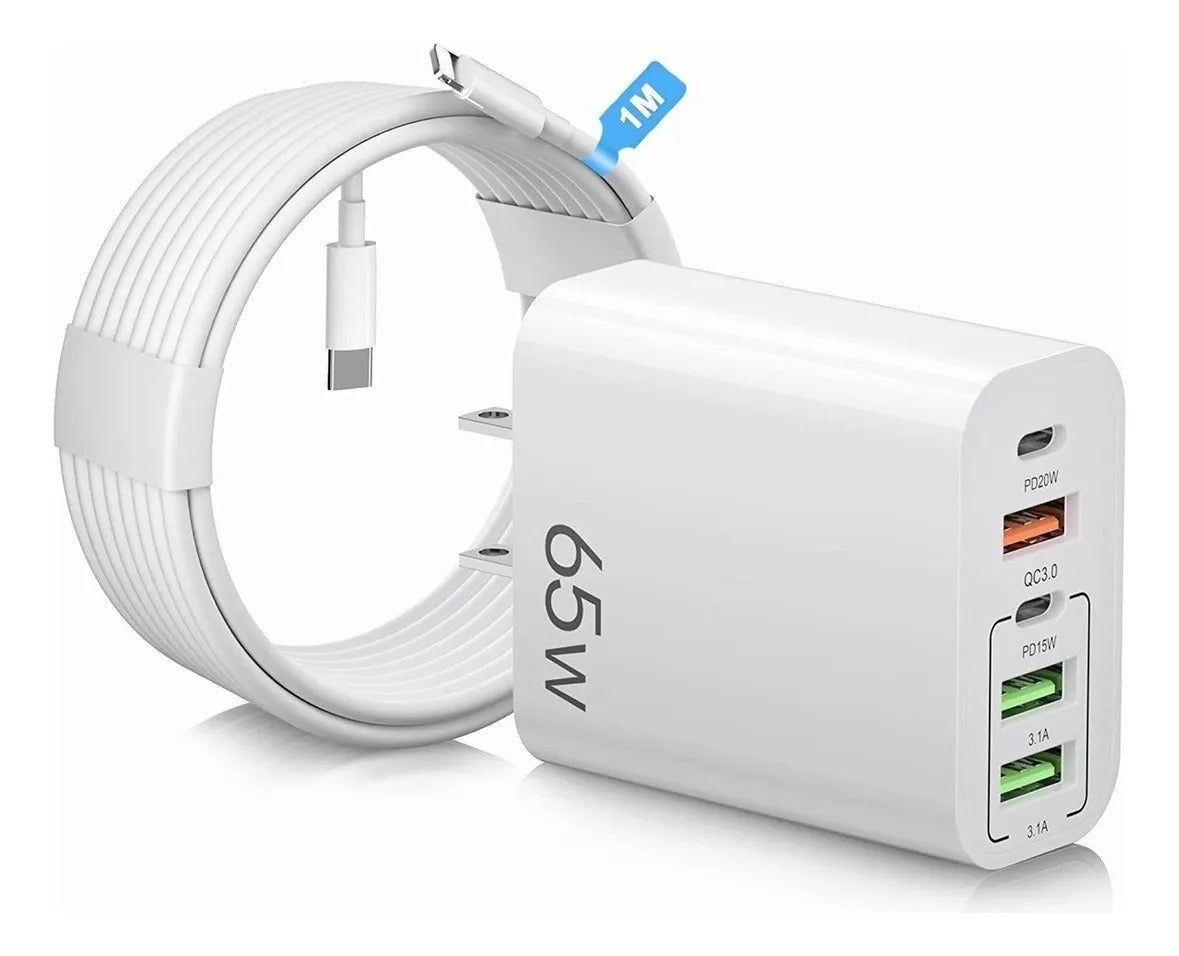 Adaptador 5 en 1 65W con Cable USB-C