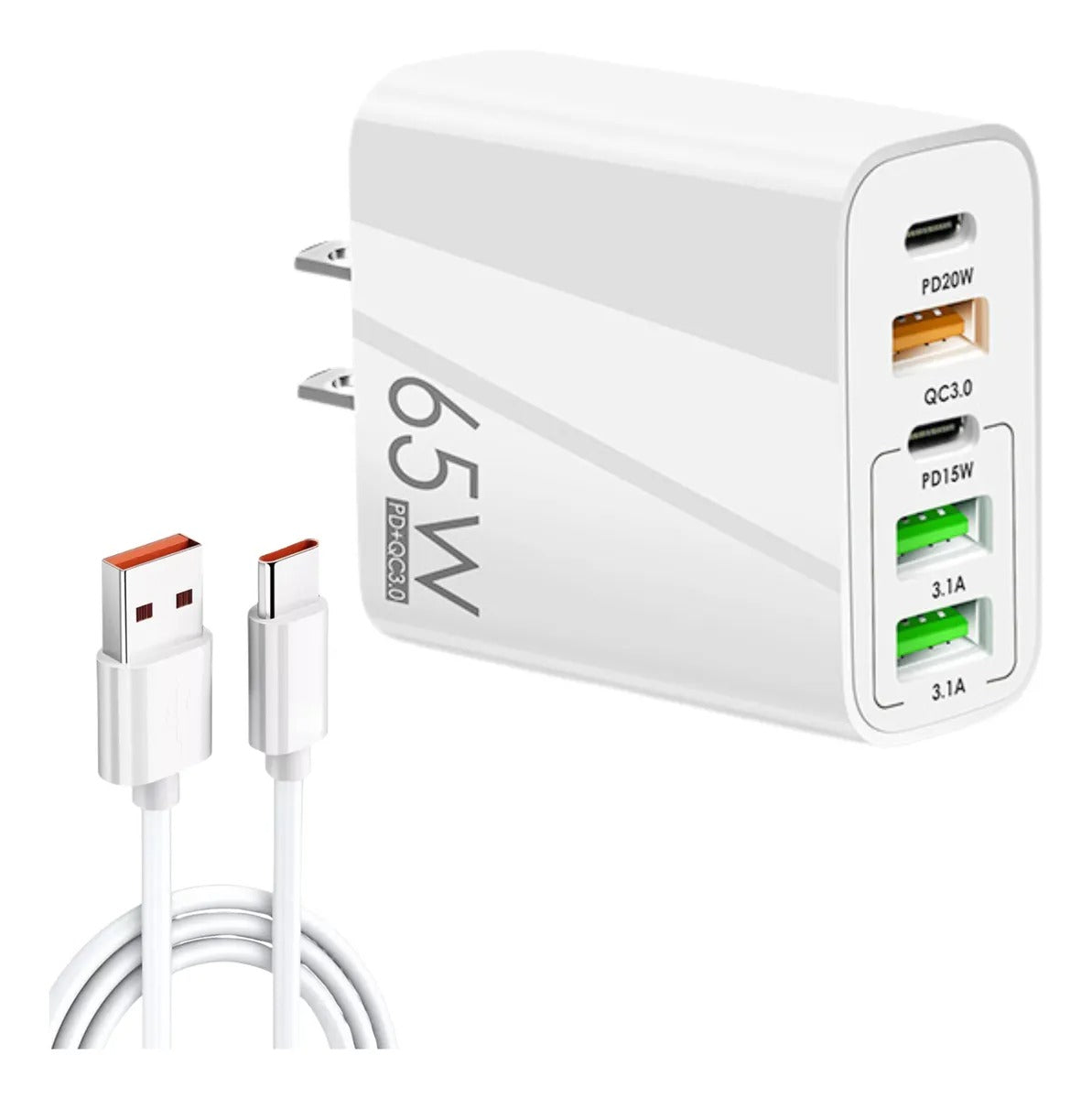 Adaptador 5 en 1 65W con Cable USB-C