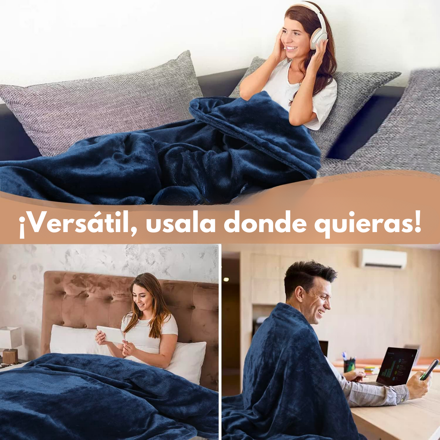 Cobija Eléctrica 254x228cm con 10 Niveles de Calor