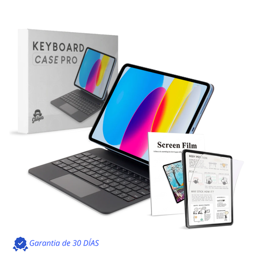 Keyboard Case Pro Magnético para iPad con Touchpad y Mica Textura de Papel