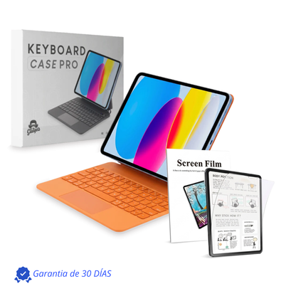 Keyboard Case Pro Magnético para iPad con Touchpad y Mica Textura de Papel