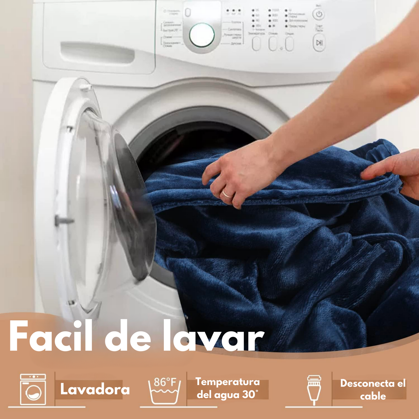 Cobija Eléctrica 254x228cm con 10 Niveles de Calor