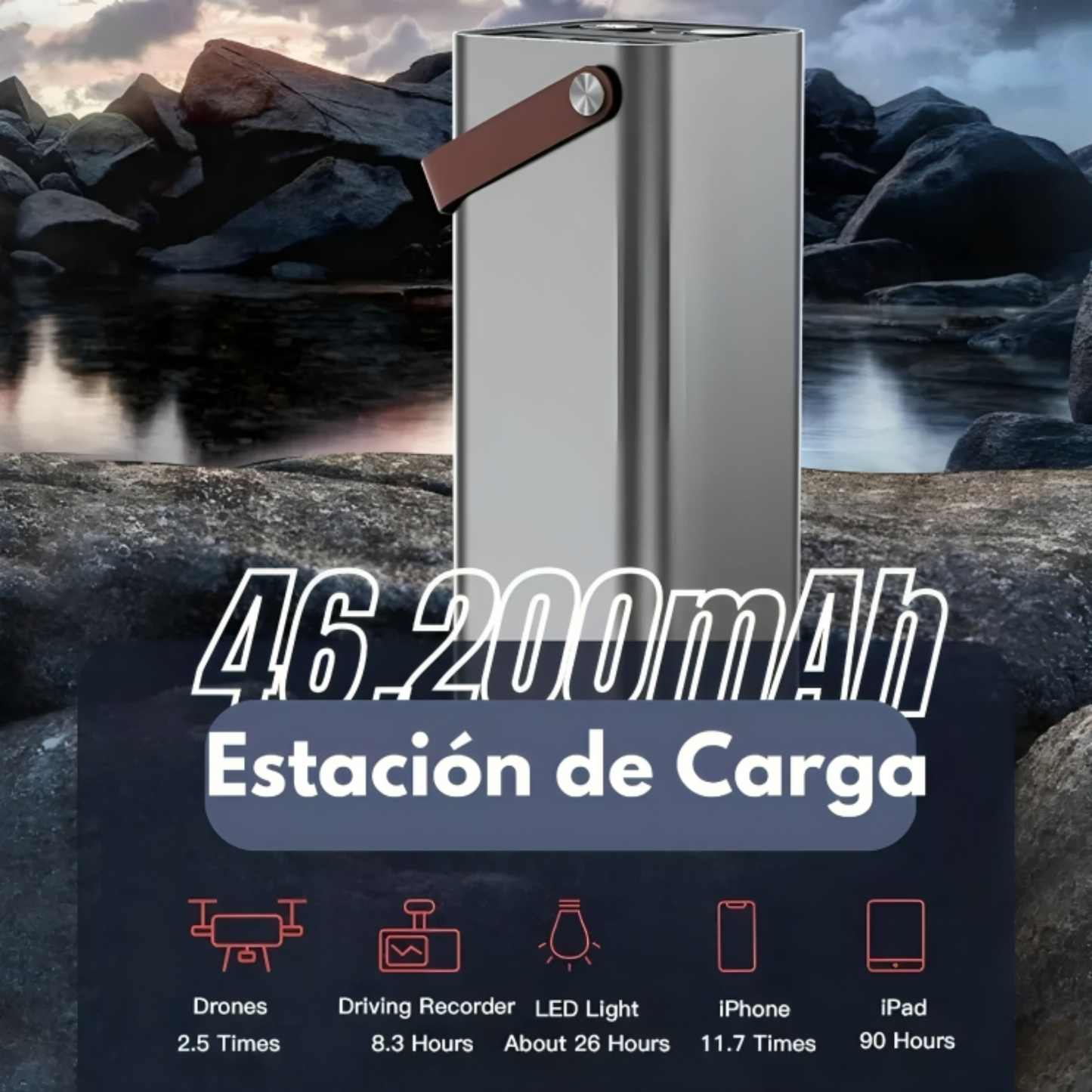Estación de Carga Portátil 46,200mAh