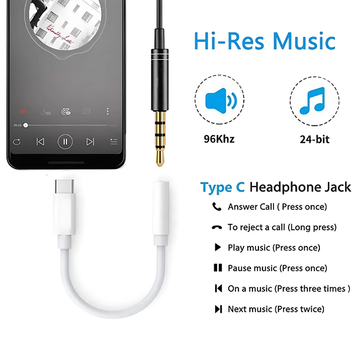 Adaptador Audio Jack 3.5mm Auxiliar Para iPhone (Lightning)