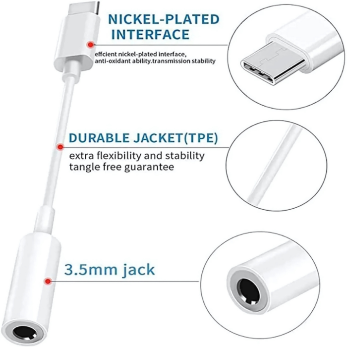 Adaptador Audio Jack 3.5mm Auxiliar Para iPhone (Lightning)