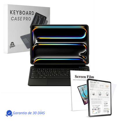 Keyboard Case Pro Magnético para iPad con Touchpad y Mica Textura de Papel