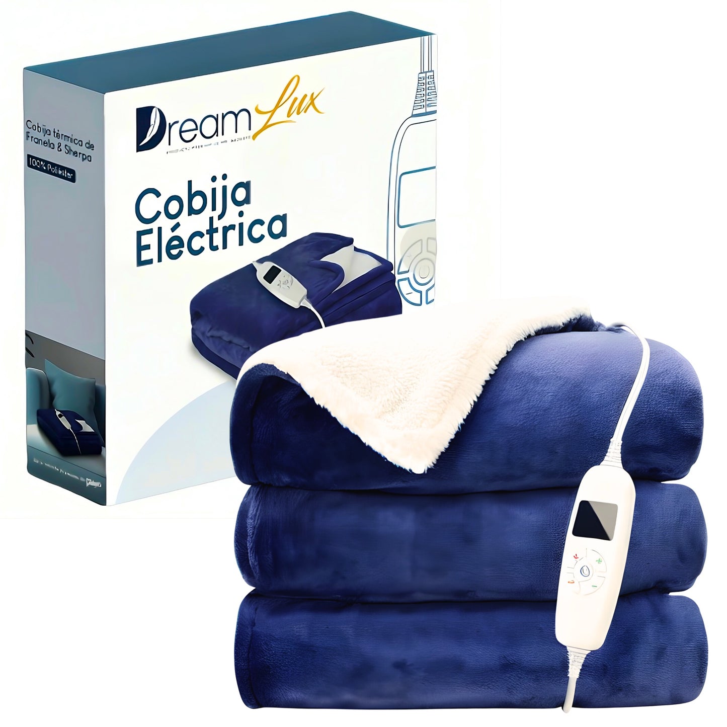 Cobija Eléctrica 127x152cm con 10 Niveles de Calor