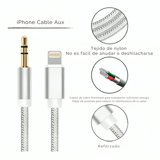 Cable De Audio Jack 3.5mm Para iPhone (Lightning)