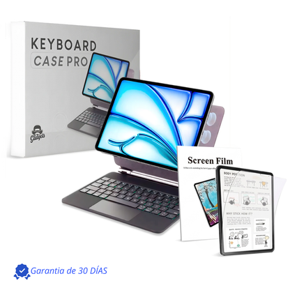 Keyboard Case Pro Magnético para iPad con Touchpad y Mica Textura de Papel