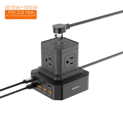 Regleta Vertical 100W de 17 Enchufes