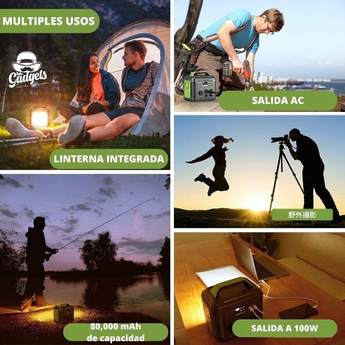 Estación de Carga Portátil 80,000mAh 300W