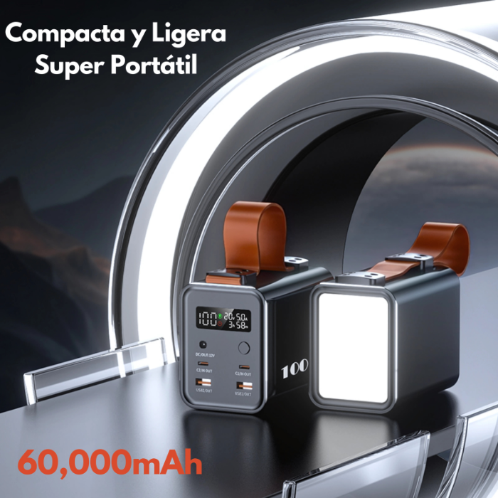 Power Bank 60,000mAh 100W Multipuertos