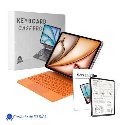 Keyboard Case Pro Magnético para iPad con Touchpad y Mica Textura de Papel
