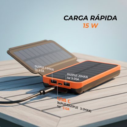 Power Bank Solar Nova Charger Plus 20,000mAh Con 4 Paneles