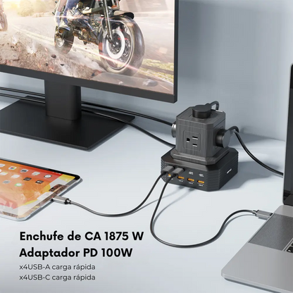 Regleta Vertical 100W de 17 Enchufes