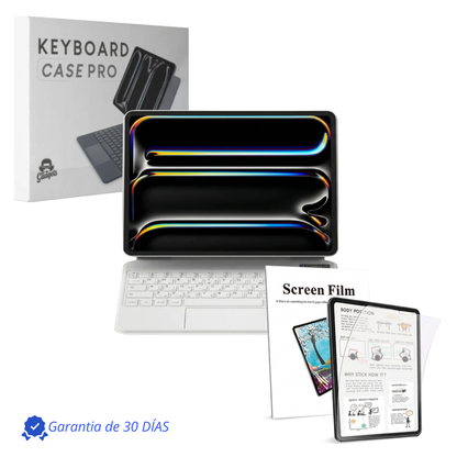 Keyboard Case Pro Magnético para iPad con Touchpad y Mica Textura de Papel