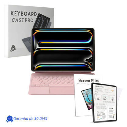 Keyboard Case Pro Magnético para iPad con Touchpad y Mica Textura de Papel