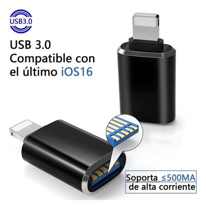 Adaptador OTG para iPhone (Lightning) a USB 3.0