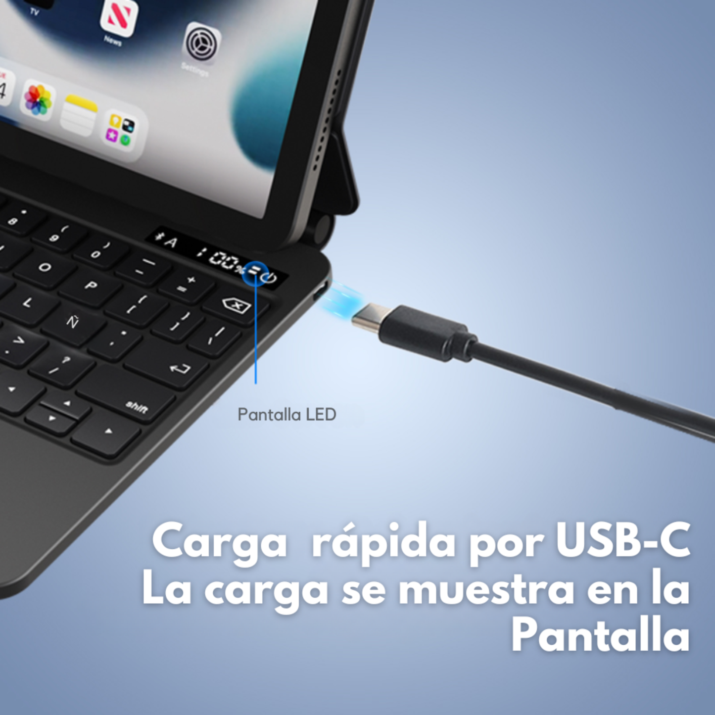 Keyboard Case Pro Magnético para iPad con Touchpad -  Tu iPad como Laptop