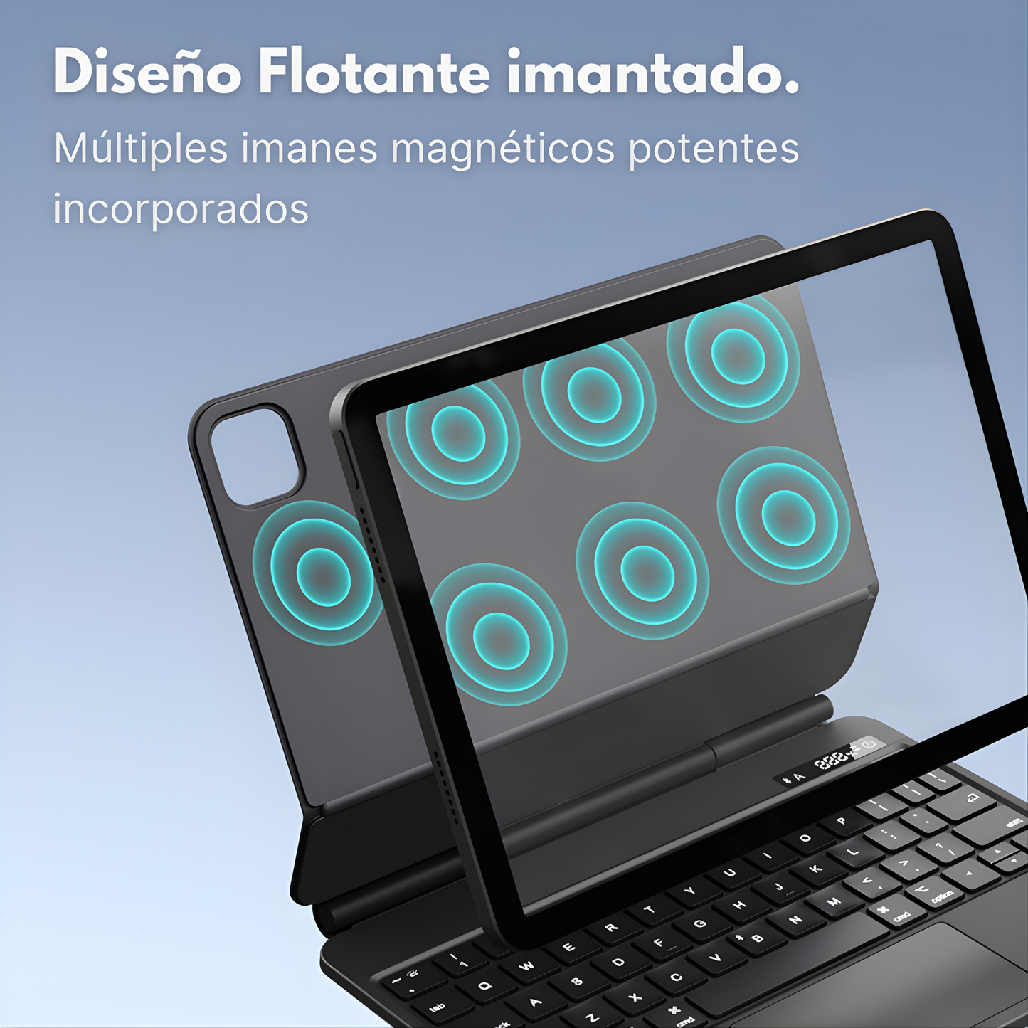 Keyboard Case Pro Magnético para iPad con Touchpad -  Tu iPad como Laptop