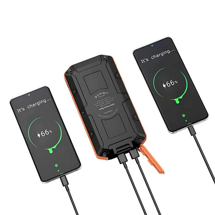 Power Bank Solar 20,000mAh Portátil Uso Rudo
